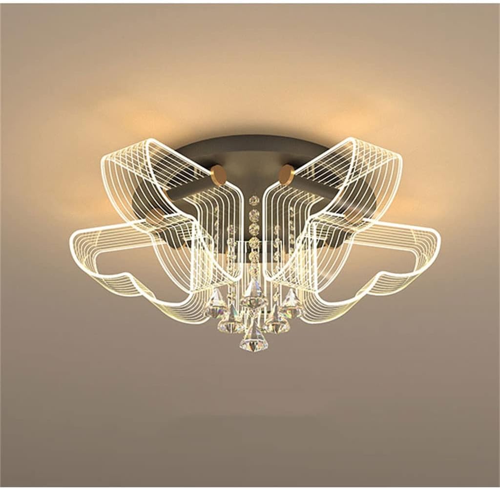 UXZDX Led Ceiling Lights Crystal Living Room Light Acrylic Indoor Lighting for Bedroom Kitchen Lamparas Techo Salon (Color : D, Size : D60CM)