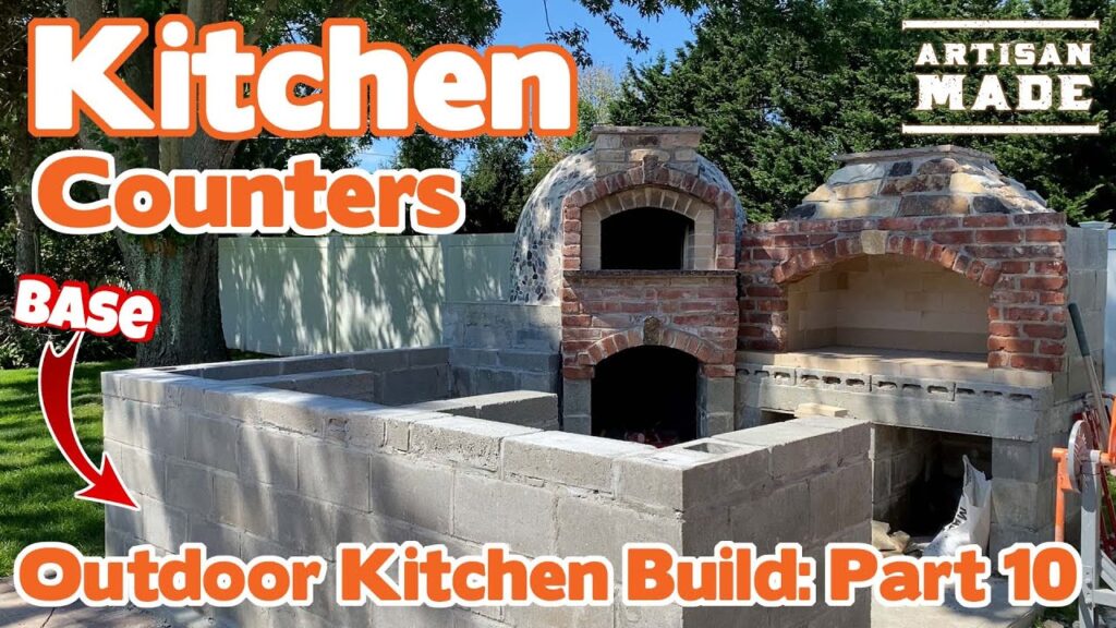 How to Build Outdoor Kitchen Counters / Backyard Kitchen / Cinderblock Kitchen Base / DIY Masonry