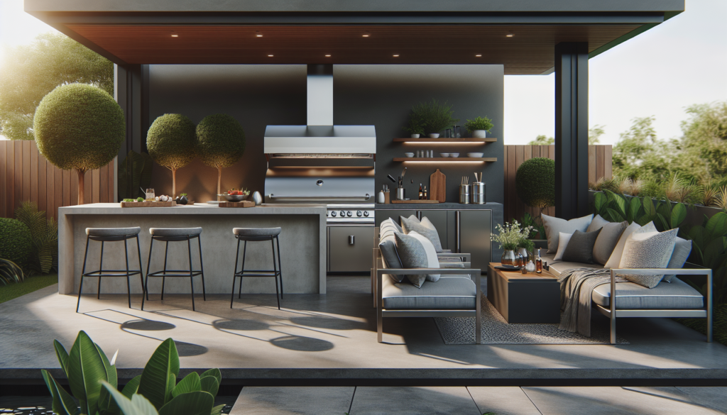 DIY Outdoor Kitchen and Bar with Modern Builds