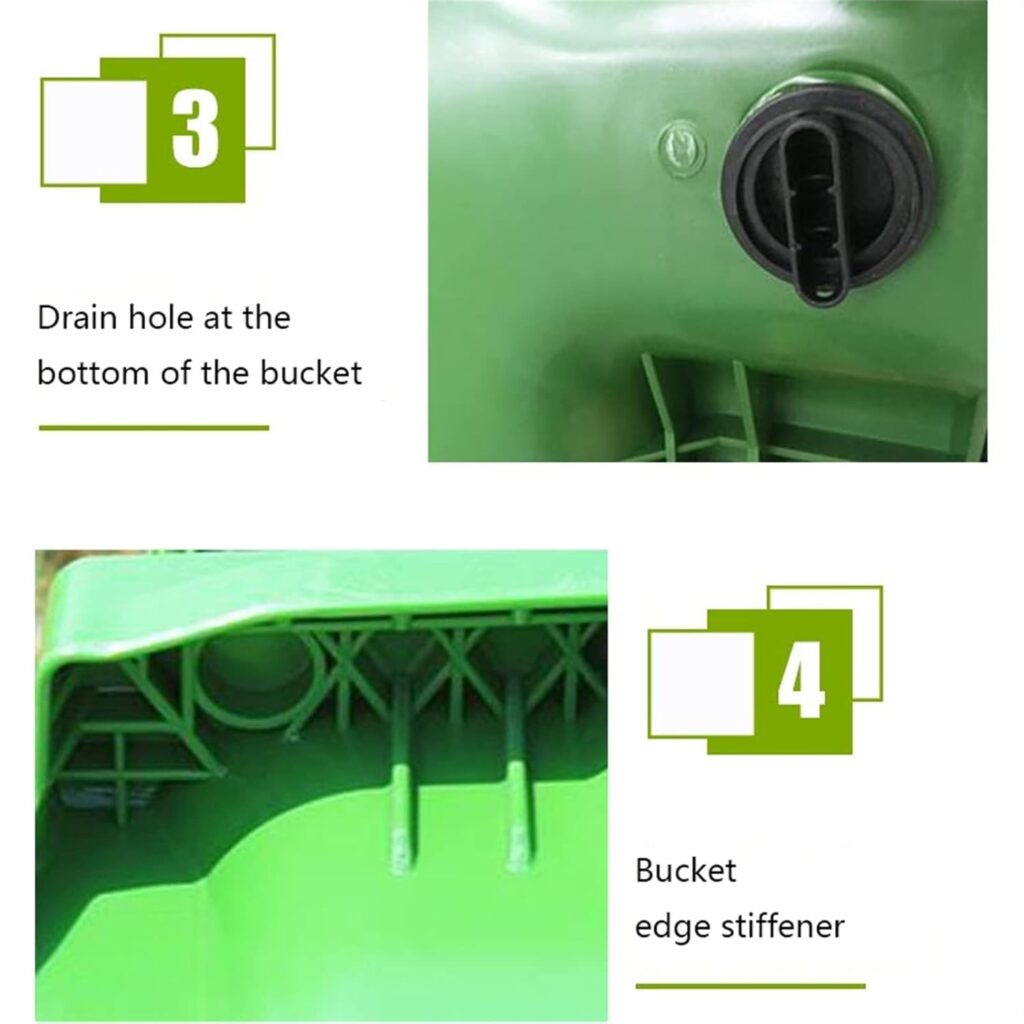 660L with Universal Wheels Large-Capacity Trash Can with Lid Thickened Plastic Sanitation Trailer Trash Can Green Waste Container (Style : B) (A)