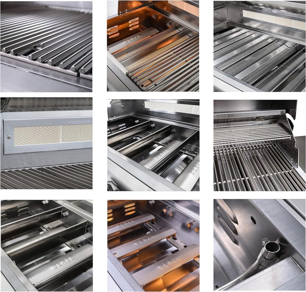 BLAZE BBQ Outdoor Gas Grill Package of 40” LTE Built-in Gas Grill, Dop-In Single Side Burner, 32” Door  Two Drawers Combo, Roll Out Double Trash Drawer, 20” Compact Refrigerator, and Accessories BLAZE BBQ Outdoor Gas Grill Package of 40” LTE Built-in Gas Grill, Dop-In Single Side Burner, 32” Door  Two Drawers Combo, Roll Out Double Trash Drawer, 20” Compact Refrigerator, and Accessories